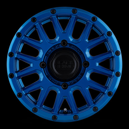 Black Rhino Powersports LA PAZ UTV 14X7 36 4X137 BLUE WITH BLACK BOLTS