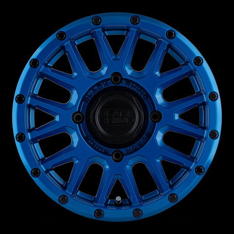 Black Rhino Powersports LA PAZ UTV 14X7 36 4X137 BLUE WITH BLACK BOLTS
