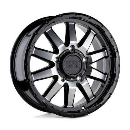 Black Rhino EXCURSION 16X7.5 45 6X139.7 GLOSS BLACK W/ MIRROR FACE