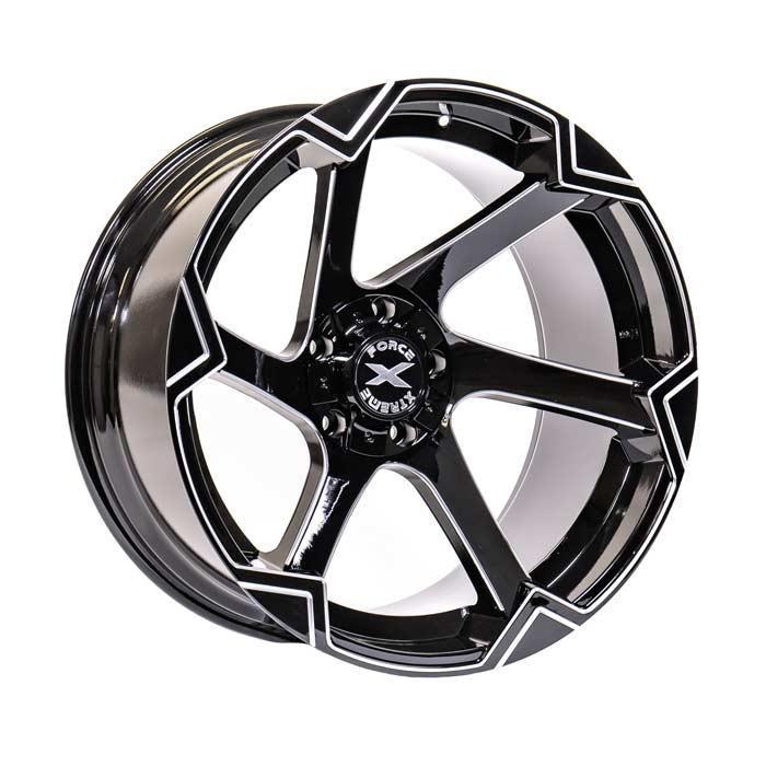 Xtreme Force XF-11 20x10 -25 6x139.7 (6x5.5)/6x135 Black and Milled - Tires and Engine Performance