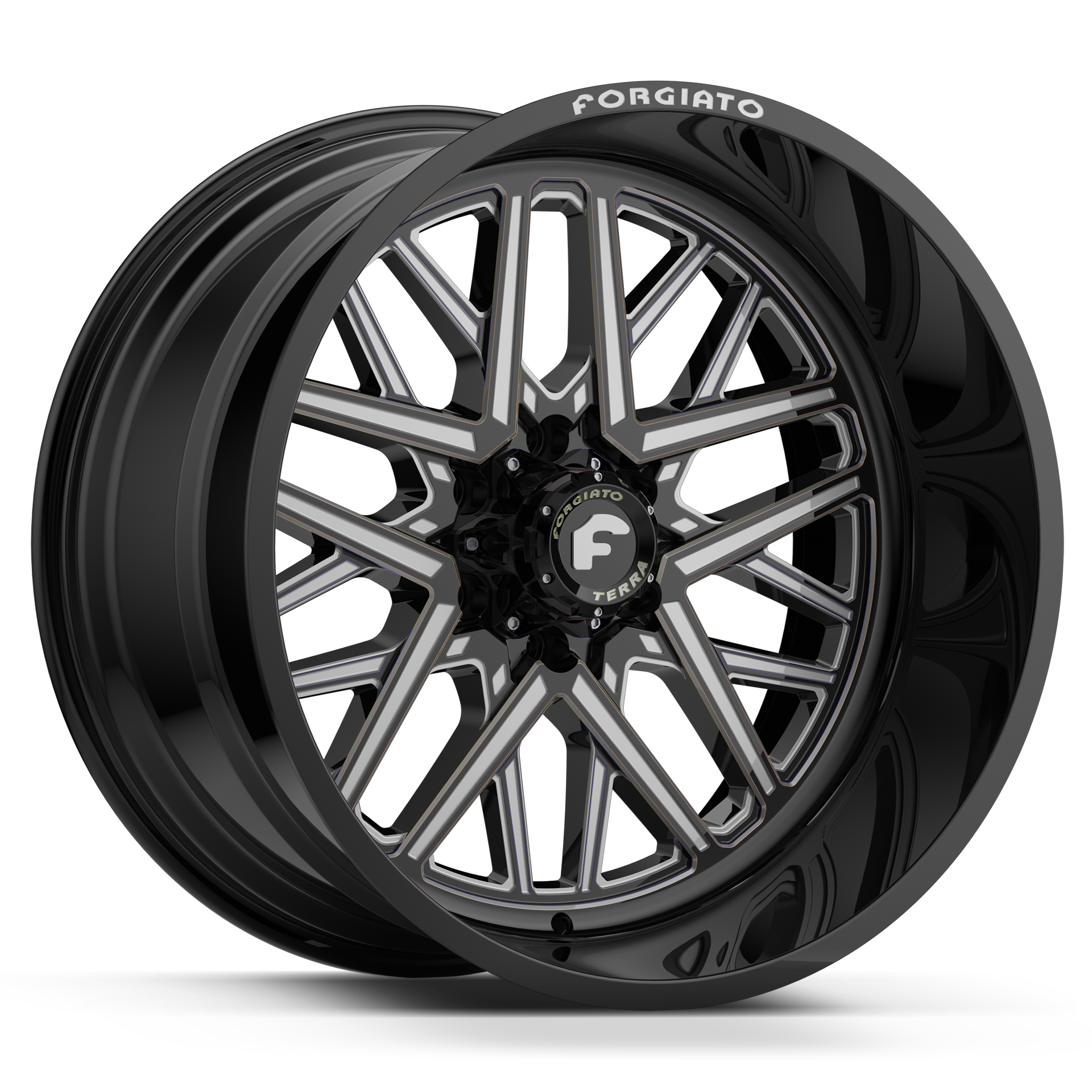 FORGIATO FLOW TERRA 003 24x14 6x139.7/6x5.5 -76 OFFROAD BLACK/MILLED - Tires and Engine Performance