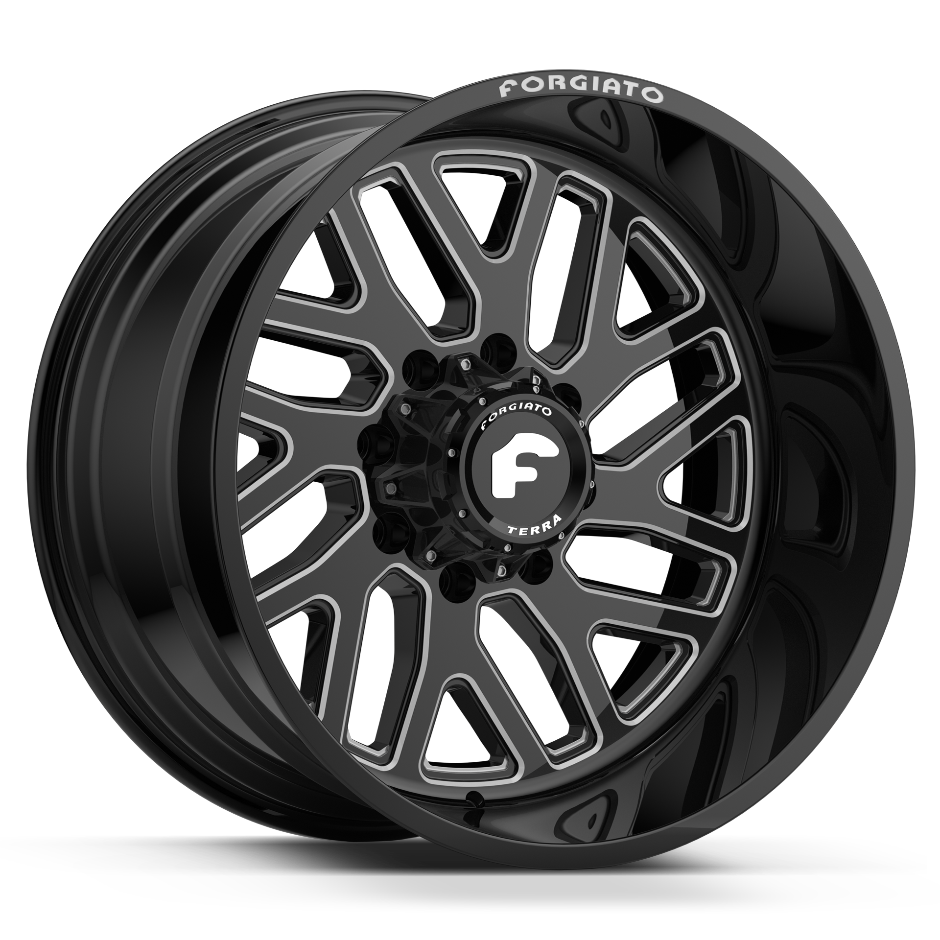 FORGIATO FLOW TERRA 004 24x14 6x139.7(6x5.5) -76 OFFROAD BLACK/MILLED - Tires and Engine Performance