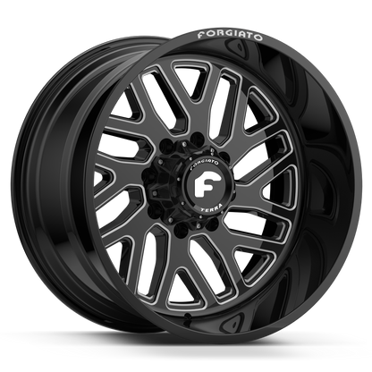 FORGIATO FLOW TERRA 004 24x14 6x139.7(6x5.5) -76 OFFROAD BLACK/MILLED (Wheel and Tire Package) - Tires and Engine Performance