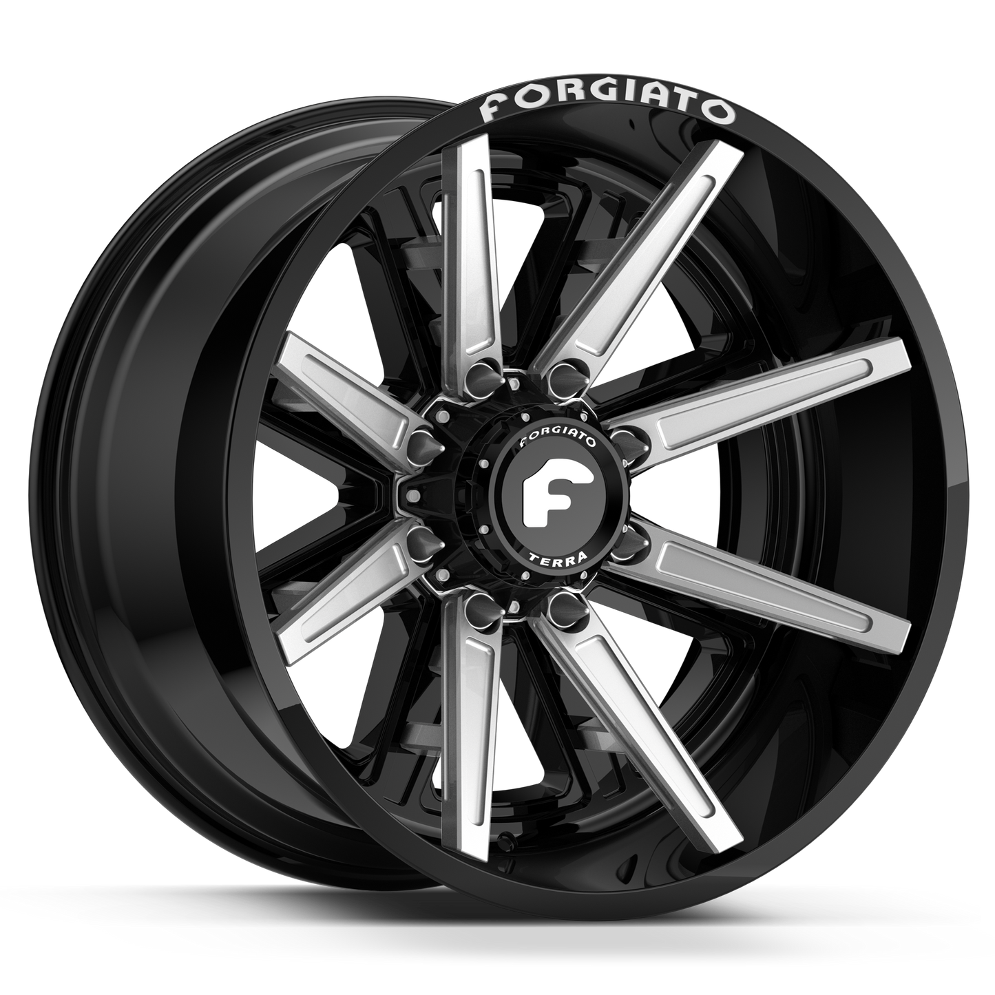 FORGIATO FLOW TERRA 005 24x14|24x12 6x135/139.7 6x5.5 OFFROAD BLACK/MILLED (Wheel and Tire Package) - Tires and Engine Performance