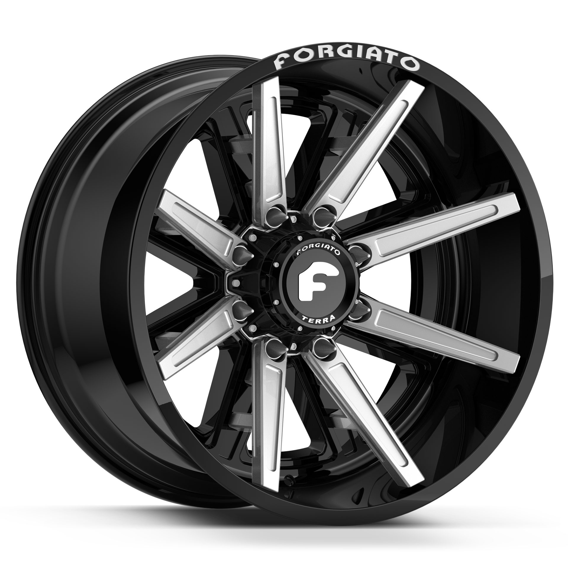 FORGIATO FLOW TERRA 005 24x14 6x135/139.7 6x5.5 -76 OFFROAD BLACK/MILLED - Tires and Engine Performance