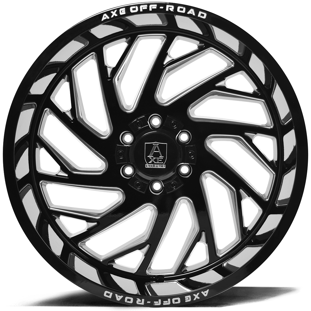 AXE Zeus 20x10 -19 8x165.1 (8x6.5) Gloss Black Milled - Tires and Engine Performance