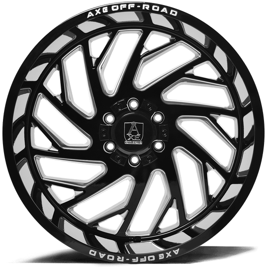 AXE Zeus 20x10 -19 8x165.1 (8x6.5) Gloss Black Milled - Tires and Engine Performance