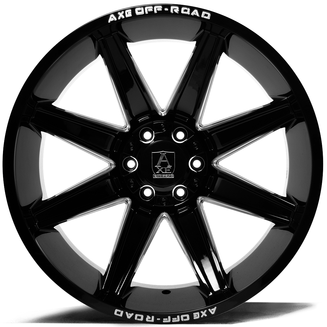 AXE Artemis 20x10 -19 8x180 Gloss Black Milled - Tires and Engine Performance