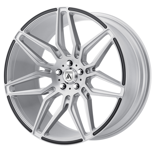 SIRIUS 20x9 5x114.30 BRUSHED SILVER W/ CARBON FIBER INSERTS (35 mm) - Tires and Engine Performance