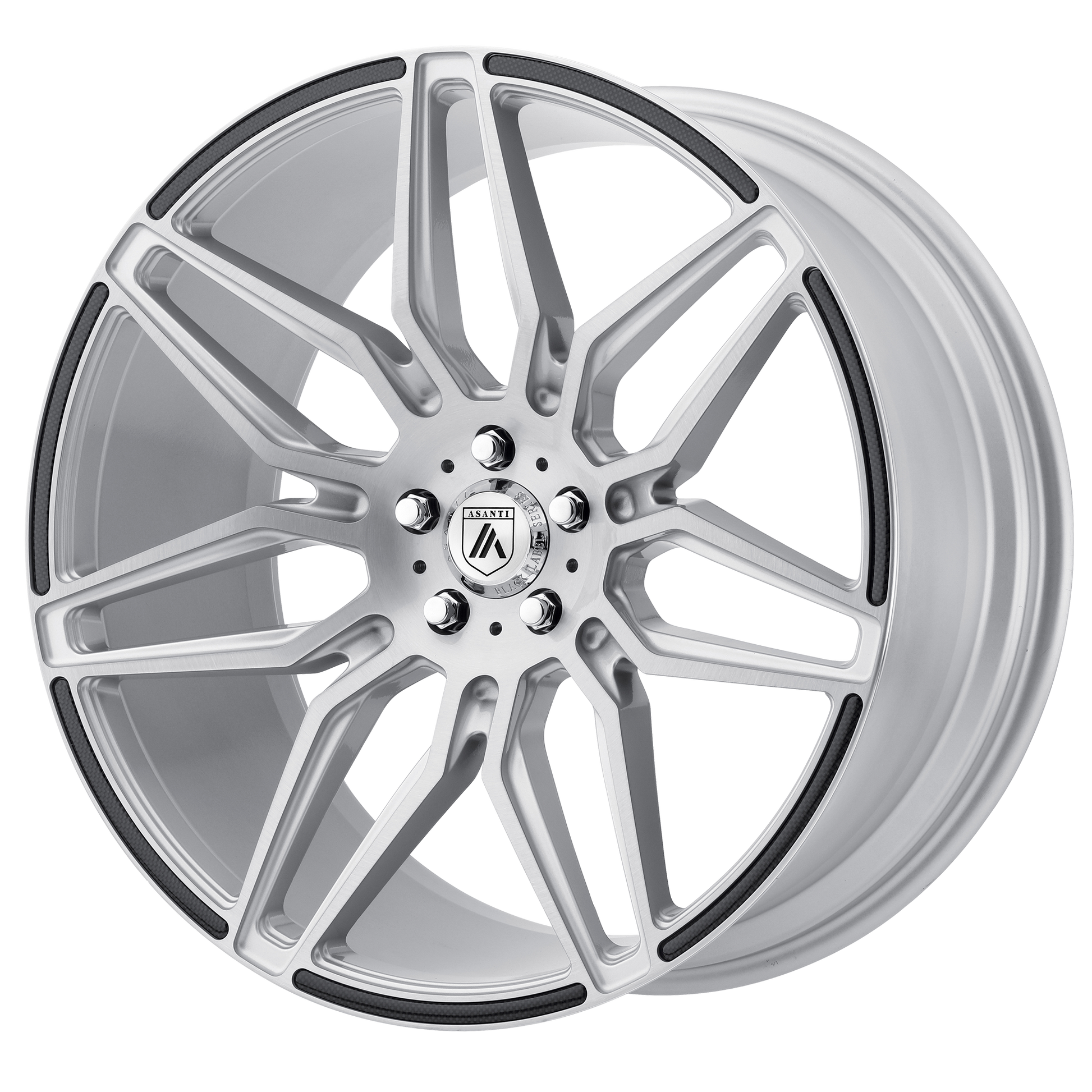 SIRIUS 22x9 5x115.00 BRUSHED SILVER W/ CARBON FIBER INSERTS (15 mm) - Tires and Engine Performance