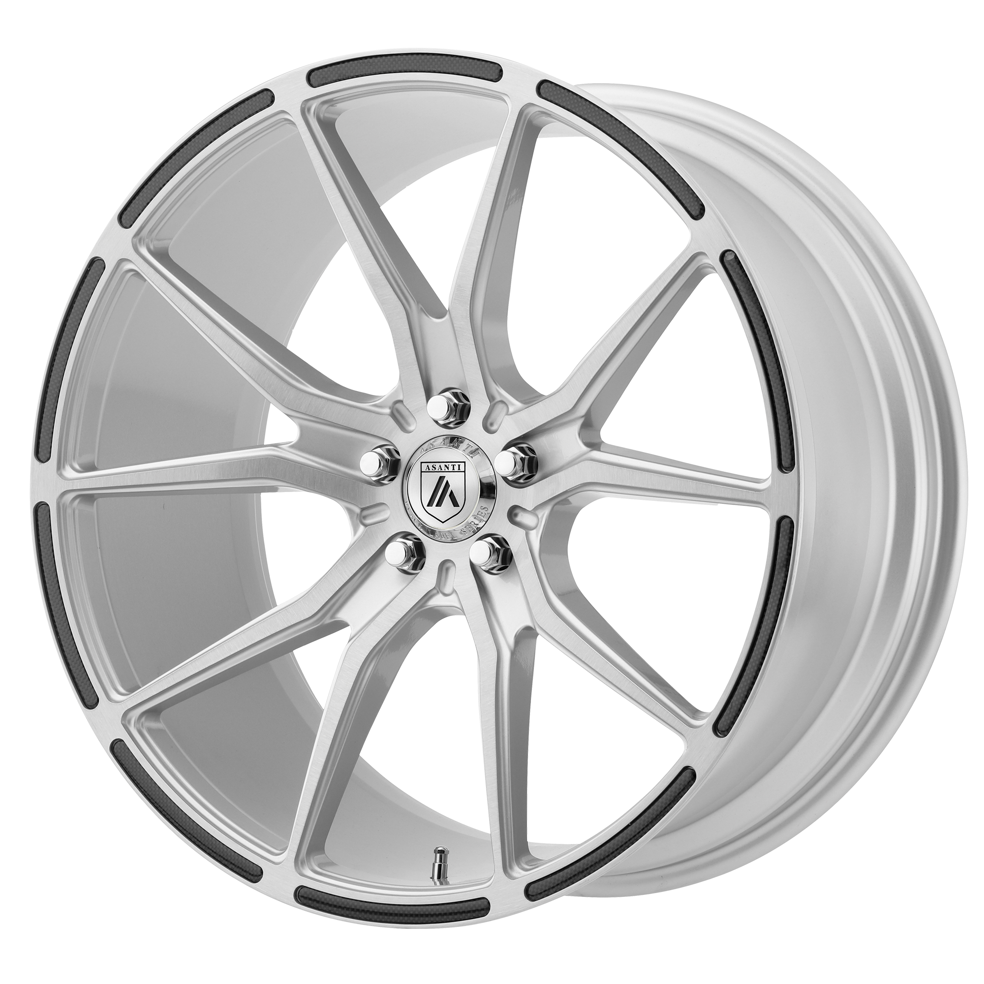VEGA 20x8.5 Blank BRUSHED SILVER W/ CARBON FIBER INSERTS (38.00 - 45.00 mm) - Tires and Engine Performance