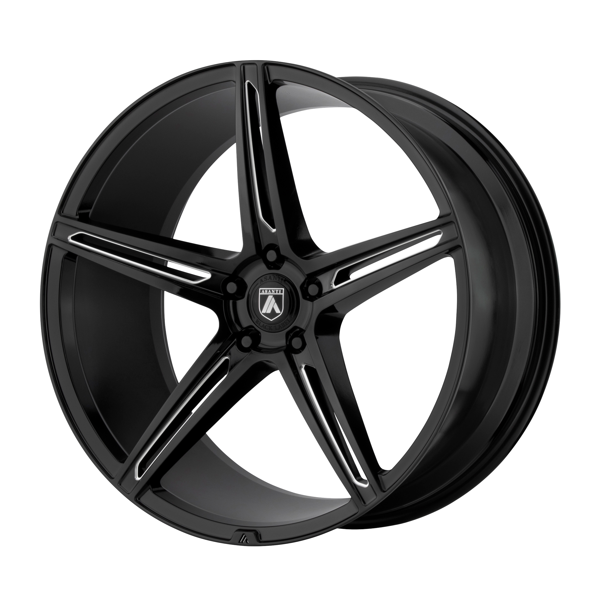 ALPHA 5 20x8.5 5x120.00 GLOSS BLACK MILLED (38 mm) - Tires and Engine Performance