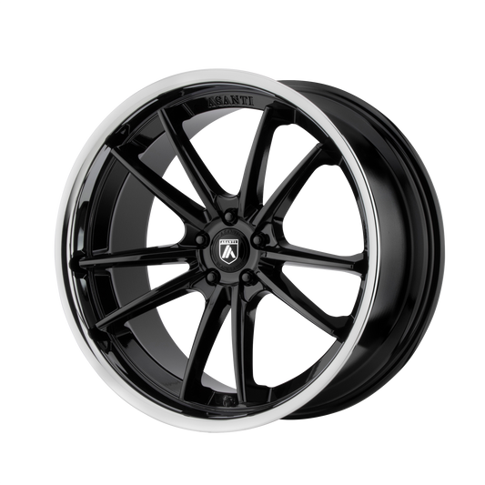 DELTA 20x10.5 5x114.30 GLOSS BLACK W/ CHROME LIP (38 mm) - Tires and Engine Performance