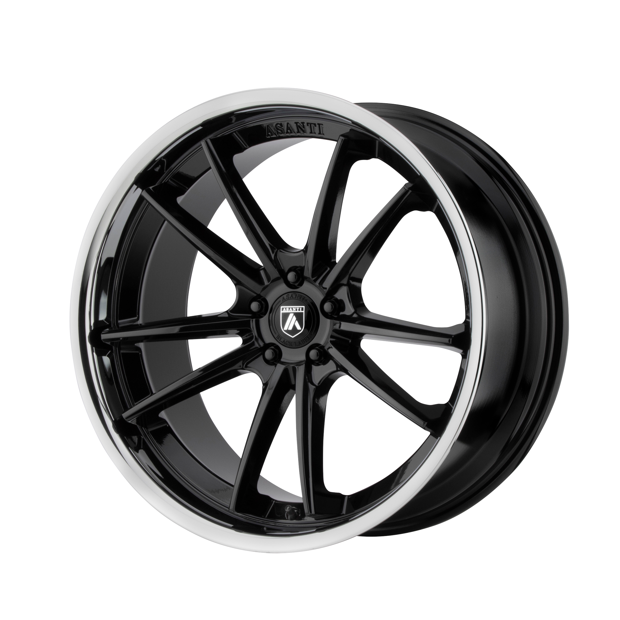DELTA 20x10.5 Blank GLOSS BLACK W/ CHROME LIP (20 mm) - Tires and Engine Performance