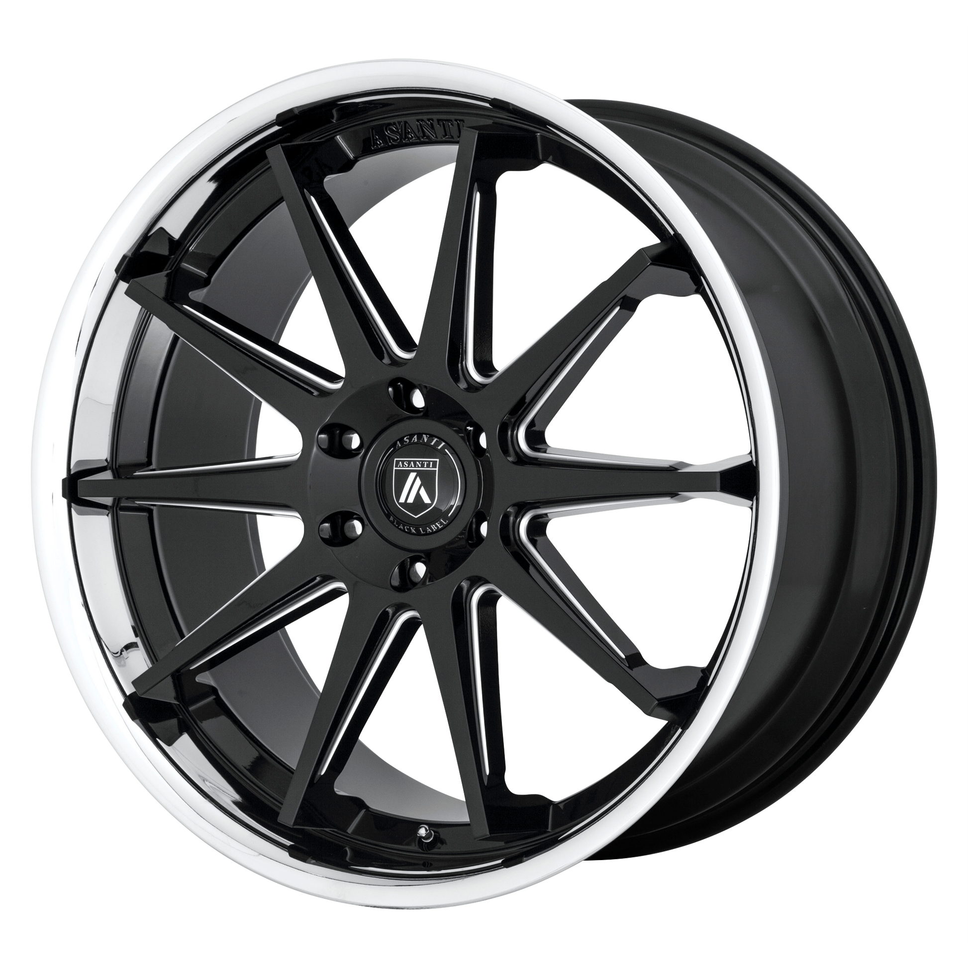 EMPEROR 22x10 6x135.00 GLOSS BLACK MILLED W/ CHROME LIP (30 mm) - Tires and Engine Performance