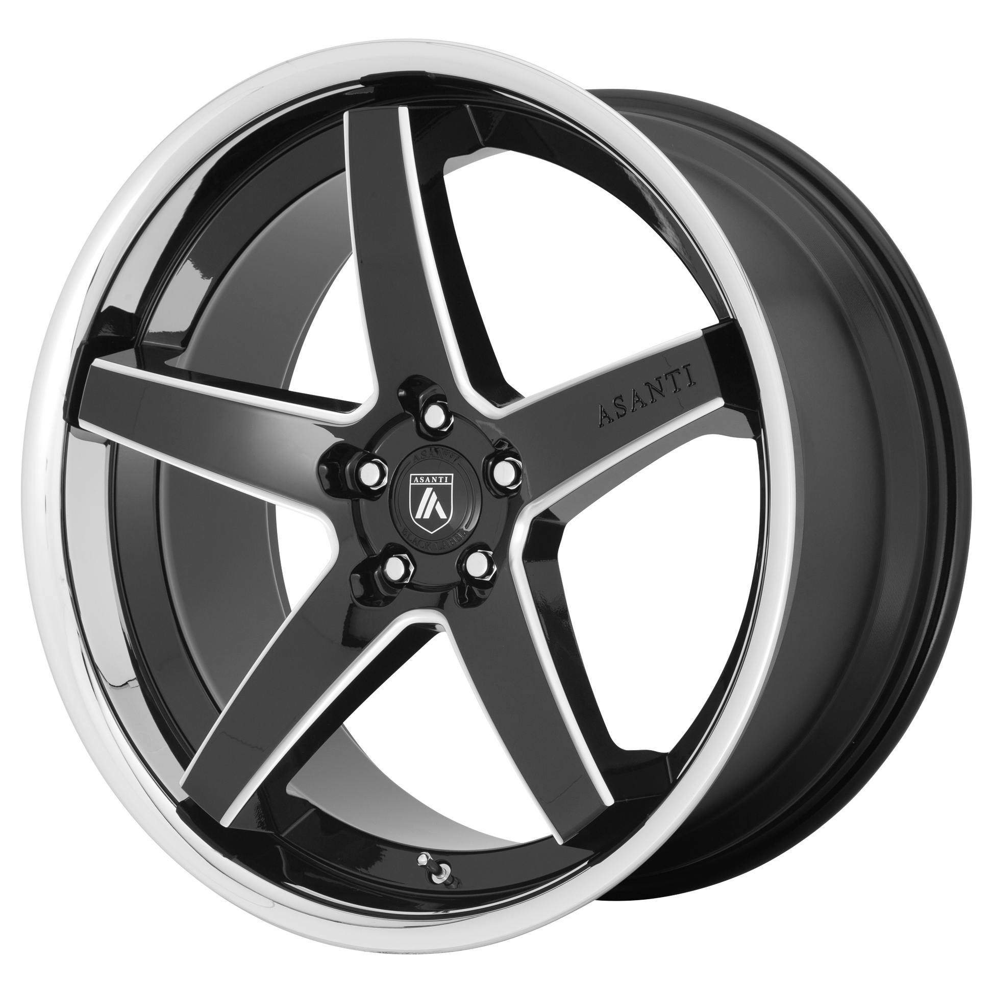 REGAL 22x9 5x114.30 GLOSS BLACK MILLED W/ CHROME LIP (32 mm) - Tires and Engine Performance