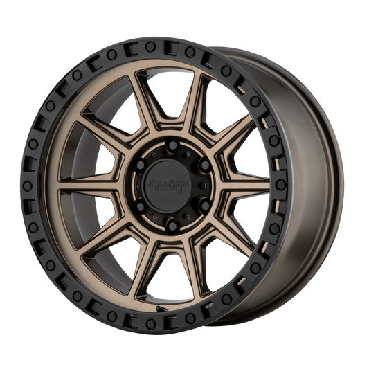 American Racing AR202 17X9 -12 8X165.1/8X6.5 Matte Bronze Black Lip