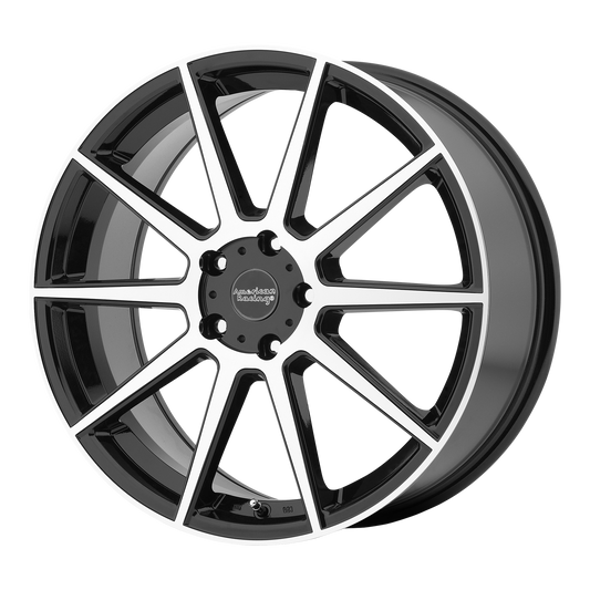 American Racing AR908 18X8 40 5X112/5X112 Gloss Black Machined Face