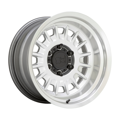Black Rhino ALISO 17X8.5 -10 6X139.7/6X5.5 GLOSS SILVER WITH MIRROR CUT FACE & LIP