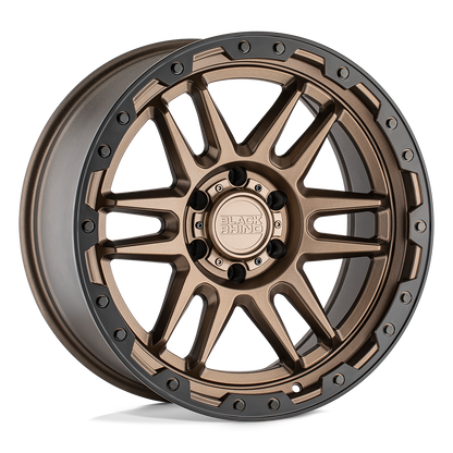 Black Rhino APACHE 18X9 -18 6X139.7/6X5.5 MATTE BRONZE W/ BLACK RING & BLACK BOLTS