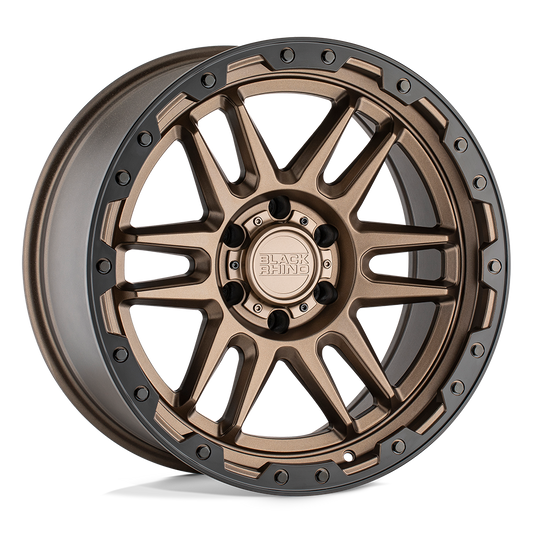 Black Rhino APACHE 18X9 -18 6X139.7/6X5.5 MATTE BRONZE W/ BLACK RING & BLACK BOLTS