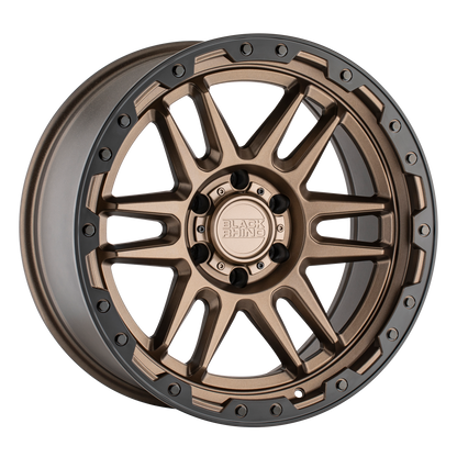 Black Rhino APACHE 17X8.5 0 6X135/6X135 MATTE BRONZE W/ BLACK RING & BLACK BOLTS