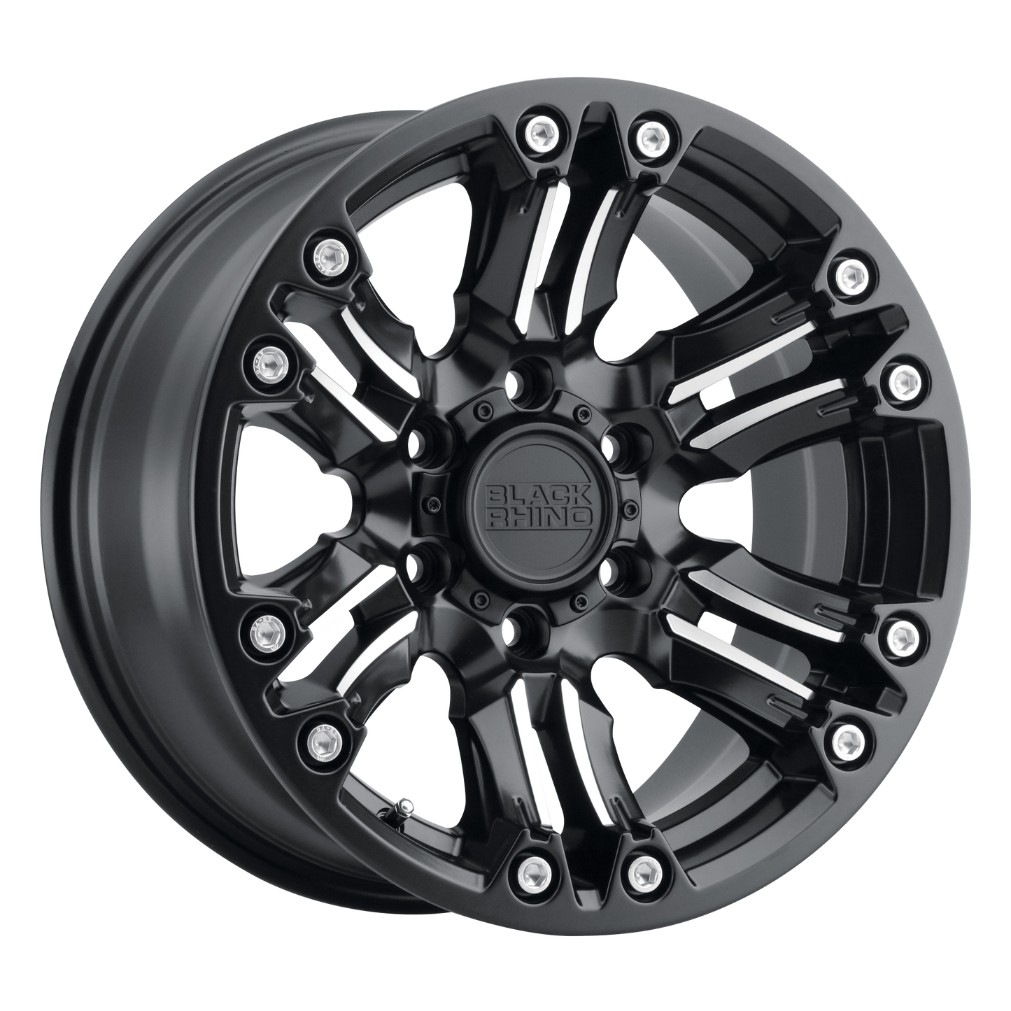 Black Rhino ASAGAI 17X8.5 0 6X135/6X135 MATTE BLACK & MACHINED W/ STAINLESS BOLTS
