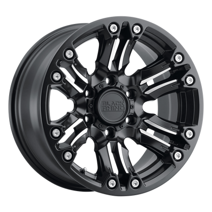 Black Rhino ASAGAI 17X8.5 0 6X135/6X135 MATTE BLACK & MACHINED W/ STAINLESS BOLTS