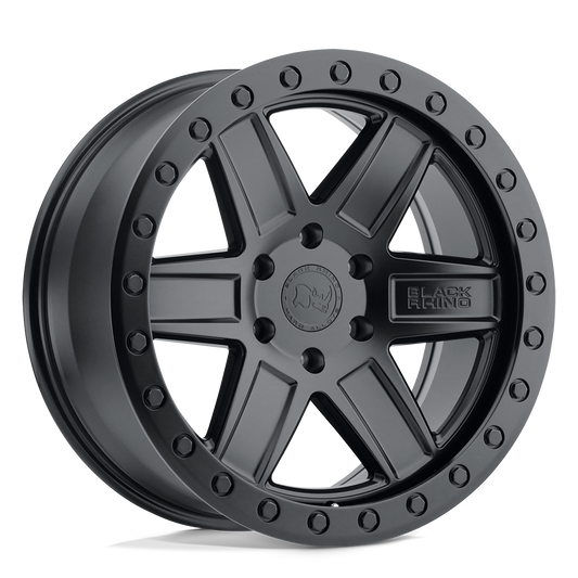 Black Rhino ATTICA 17X9 -18 6X139.7/6X5.5 MATTE BLACK W/ BLACK RING