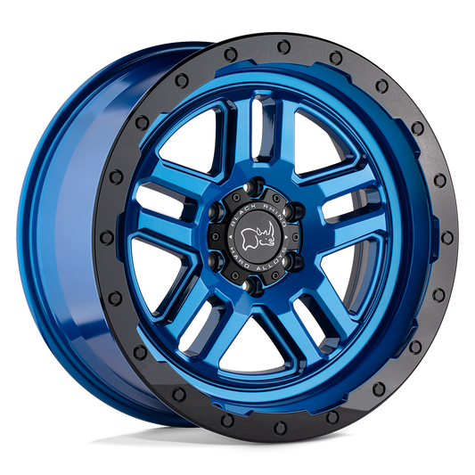 Black Rhino BARSTOW 18X9.5 -18 5X127/5X5.0 DEARBORN BLUE W/ BLACK RING