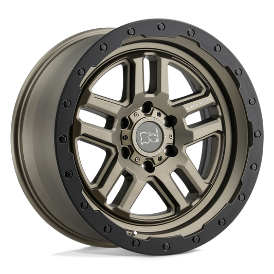 Black Rhino BARSTOW 18X8 30 5X120/5X120 MATTE BRONZE W/ MATTE BLACK RING