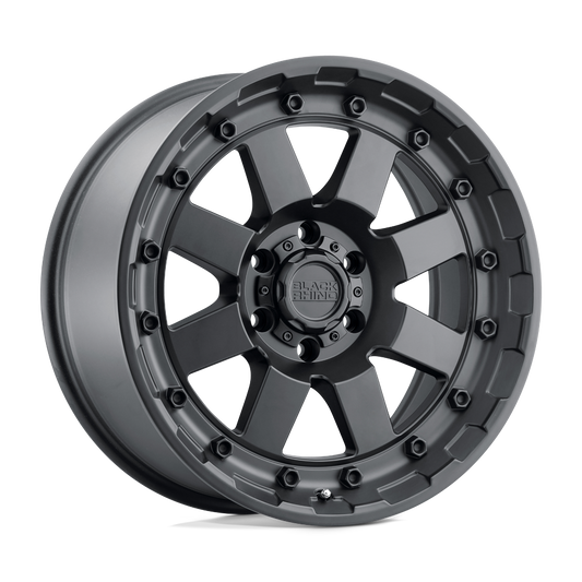 Black Rhino CLEGHORN 17X8.5 6 8X165.1/8X6.5 MATTE BLACK
