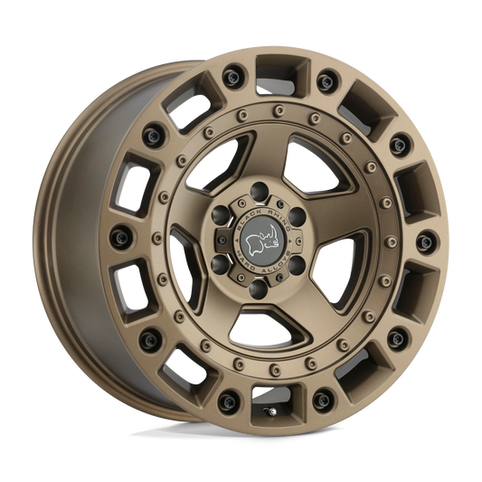Black Rhino CINCO 17X9.5 12 6X135/6X135 BRONZE W/ BLACK BOLTS