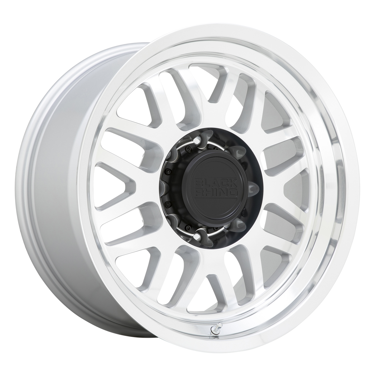 Black Rhino DELTA 18X9.5 -18 8X170/8X170 GLOSS SILVER WITH MIRROR FACE & LIP