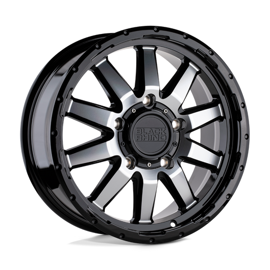 Black Rhino EXCURSION 16X7.5 45 6X139.7 GLOSS BLACK W/ MIRROR FACE