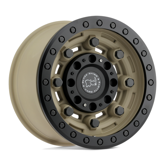 Black Rhino GARRISON 17X8.5 0 6X135/6X135 DESERT W/ MATTE BLACK RING