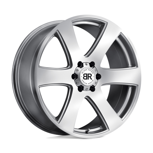 Black Rhino HAKA 20X8.5 30 6X114.3/6X4.5 SILVER W/ MACHINE FACE