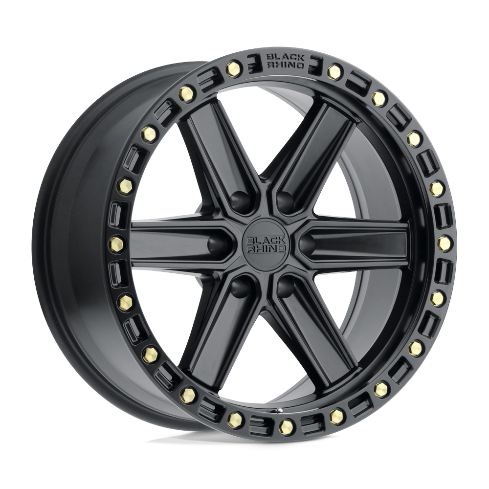 Black Rhino HENDERSON 20X9.5 -18 6X139.7/6X5.5 MATTE BLACK W/ BRASS BOLTS