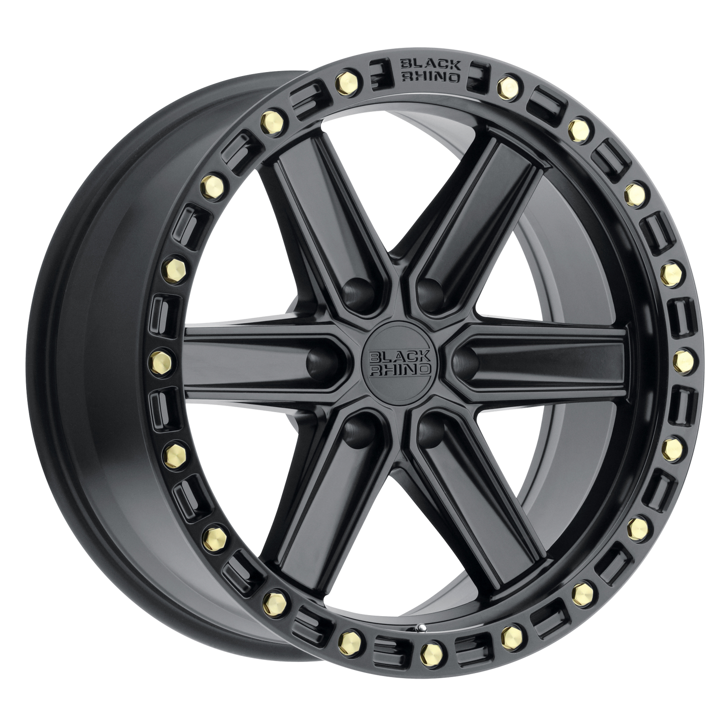 Black Rhino HENDERSON 17X9 0 6X135/6X135 MATTE BLACK W/ BRASS BOLTS