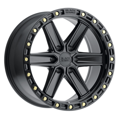 Black Rhino HENDERSON 17X9 0 6X135/6X135 MATTE BLACK W/ BRASS BOLTS