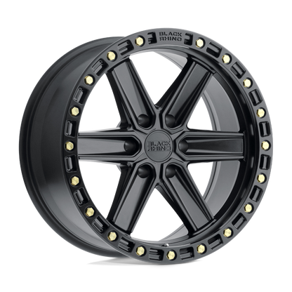 Black Rhino HENDERSON 17X9 0 6X135/6X135 MATTE BLACK W/ BRASS BOLTS