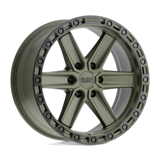 Black Rhino HENDERSON 17X9 12 6X139.7/6X5.5 OLIVE DRAB GREEN W/ BLACK RING