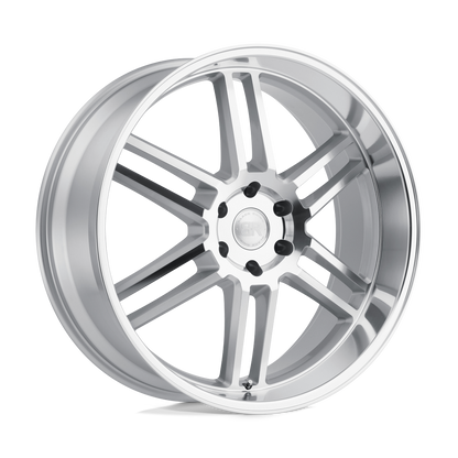 Black Rhino KATAVI 20X9 15 6X139.7/6X5.5 SILVER W/ MIRROR-CUT FACE