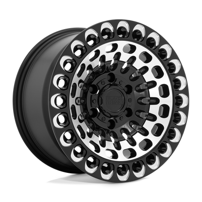 Black Rhino LABYRINTH 17X9.5 12 6X120/6X120 GLOSS BLACK WITH MACHINED FACE & MILLING