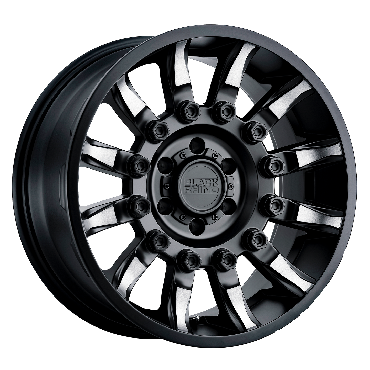 Black Rhino MISSION 17X8.5 0 6X139.7/6X5.5 MATTE BLACK W/ MACHINED TINTED SPOKES