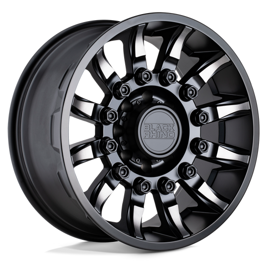 Black Rhino MISSION 20X11.5 -44 8X180/8X180 MATTE BLACK W/ MACHINED TINTED SPOKES