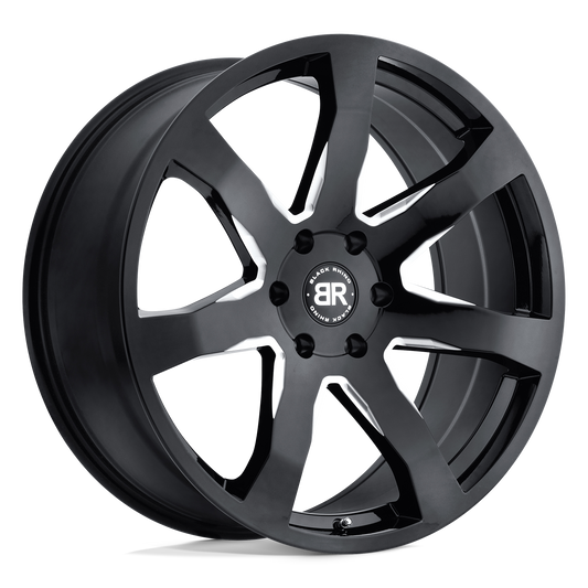 Black Rhino MOZAMBIQUE 22X9.5 30 6X135/6X135 GLOSS BLACK & MILLED