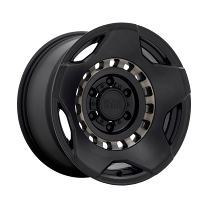 Black Rhino MUZZLE 17X9 -18 5X127/5X5.0 MATTE BLACK W/ MACHINED TINTED RING