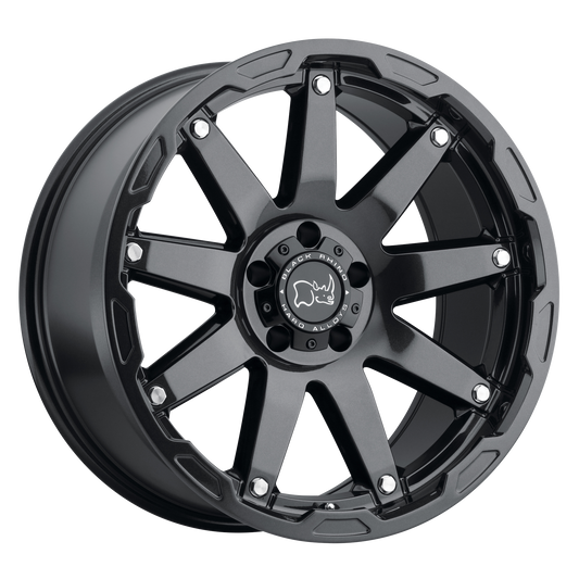 Black Rhino OCEANO 17X9.5 0 5X139.7/5X5.5 GLOSS GUN BLACK W/ STAINLESS BOLTS