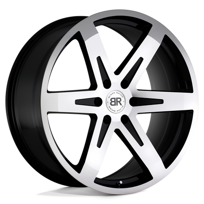 Black Rhino PEAK 20X9 30 6X135/6X135 GLOSS BLACK W/ MIRROR CUT FACE